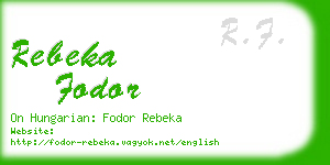 rebeka fodor business card